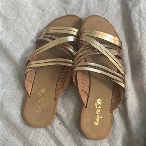 Gold Gladiator Sandals